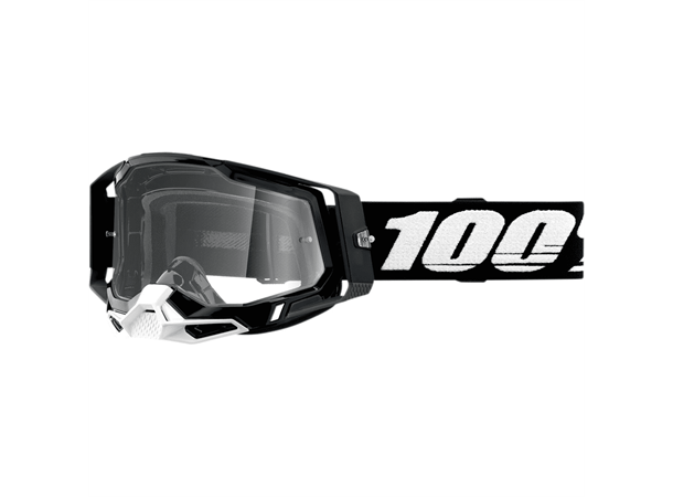 100% Racecraft 2 Crossbriller Klart Glass - Sort