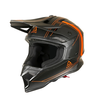 AMOQ Vertigo MIPS Crosshjelm Svart/Oransje