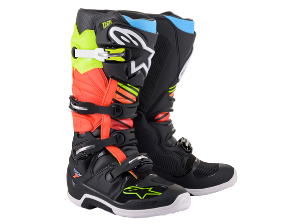 Alpinestars Tech 7 Støvler 45,5 Svart/Rød/Gul