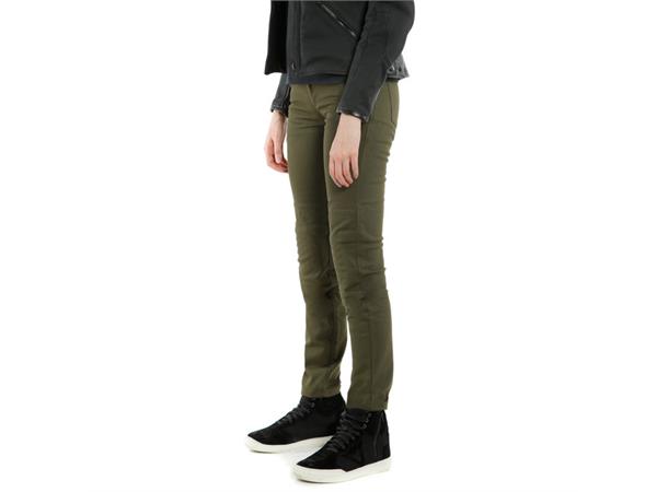 Dainese Casual Slim Lady Tex Bukse Oliven