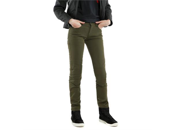 Dainese Casual Slim Lady Tex Bukse Oliven
