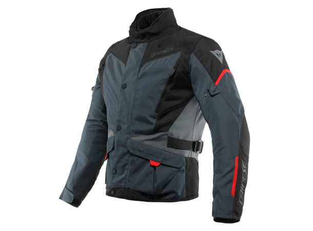Dainese Tempest 3 Motorsykkel Jakke 50 Svart/Rød  D-Dry Vanntett
