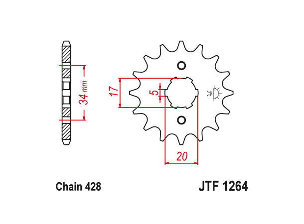 Framdrev CB125R 15T