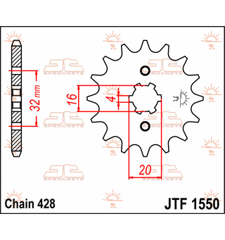 JT Fordrev MT-125 (14-) YZF-R125 (14-)