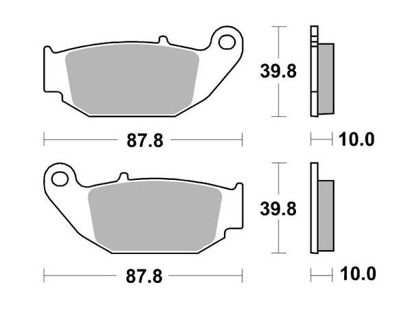 SBS 915 Bremseklosser Bak Passer flere modeller