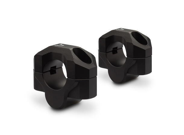 Sw-Motech Bar riser for Ø 28 mm handleba H=20 mm. Black. Milled.