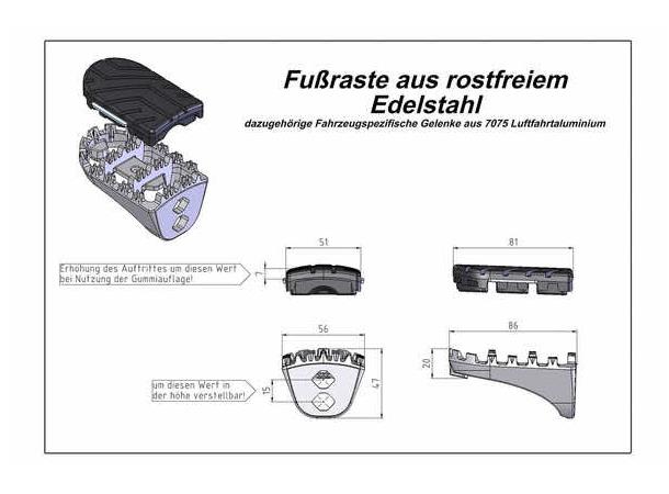 Sw-Motech Footrest Kit Africa Twin +Transalp