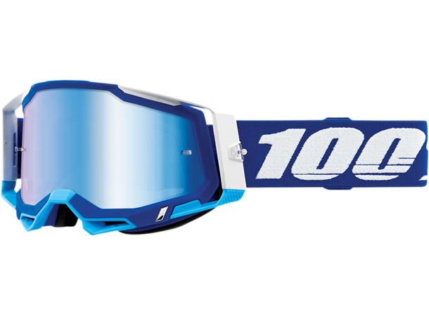 100% Racecraft 2 Crossbriller Blått Speilglass - Blå