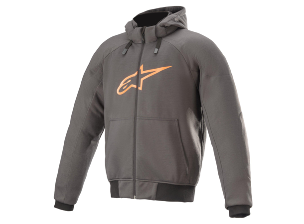 Alpinestars Chrome Hoodie M Grå/Orange - MC-Hettegenser