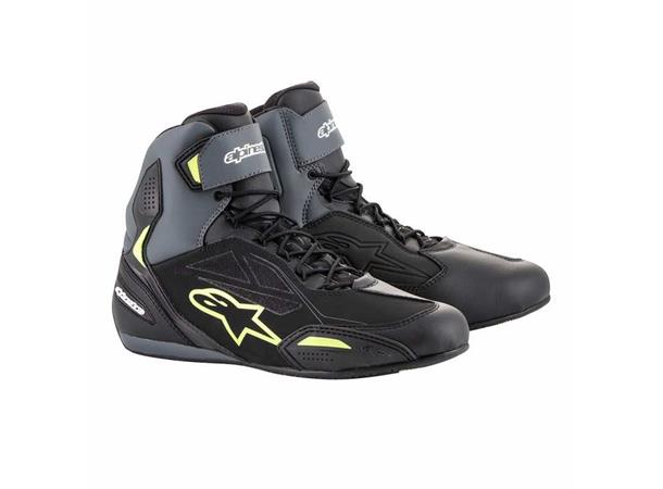 Alpinestars Faster-3 Motorsykkel Sko Svart/ Fluo Gul - Vanntett Drystar