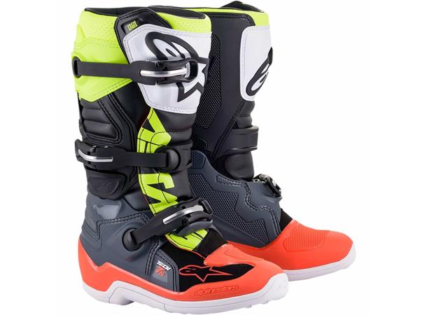 Alpinestars Tech 7S Støvler Barn 35 Grå/Rød/Gul