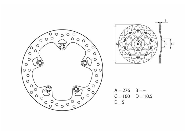 Brembo Oro Bremseskive Bak BMW