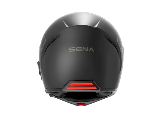 SENA IMPULSE Motorsykkel Hjelm Sort M LED Lys - Integrert Mesh Intercom
