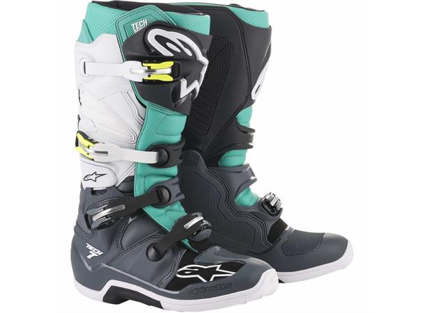 Alpinestars Tech 7 Støvler 47 Svart/Hvit/Blå Grønn