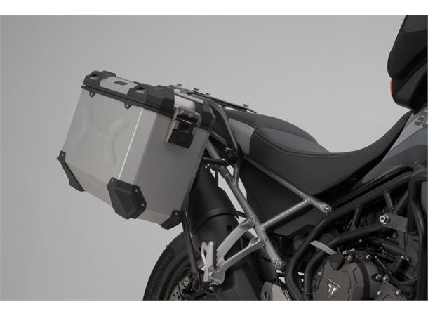 Sw-Motech Trax ADV Sideveskesystem Sølv 45/37 Liter. Tiger 900 Gt/Rally Pro