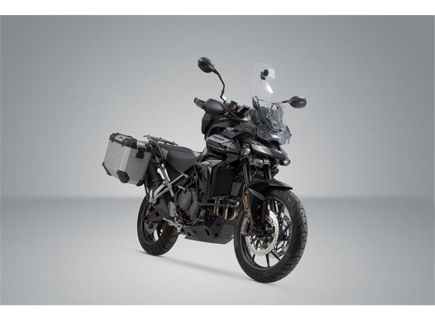 Sw-Motech Trax ADV Sideveskesystem Sølv 45/37 Liter. Tiger 900 Gt/Rally Pro