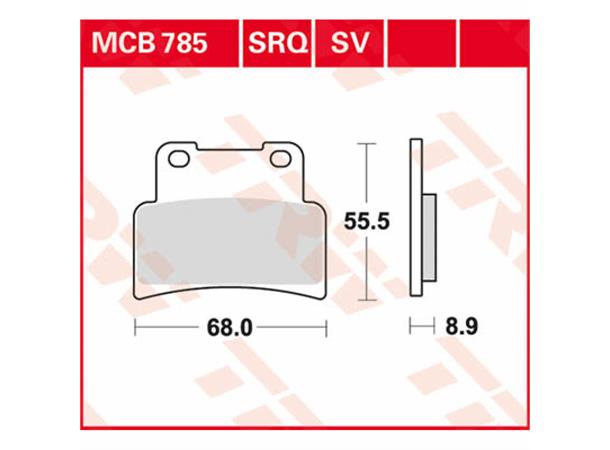 TRW Bremseklosser MT125 / YZR-R125 14-  Fram