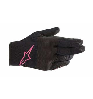Alpinestars S Max MC-Hanske Dame Svart/Rosa - Vanntett Drystar