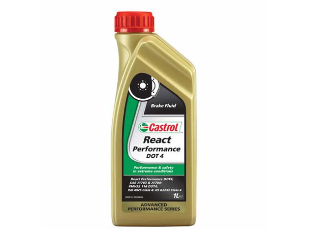 Castrol React Performance Bremsevæske 1 Liter. DOT 4.