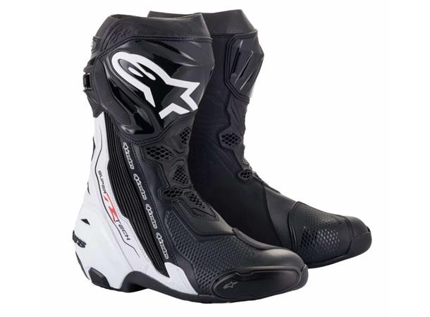 Alpinestars Supertech R V2 MC-Støvel 43 Sort/Hvit - Racing