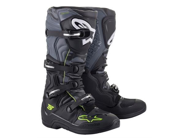 Alpinestars Tech 5 Støvler 42 (US 8 ) Svart/Grå/Gul