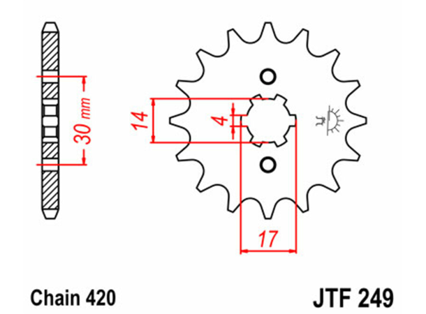 JT SPROCKETS Framdrev 420 13T