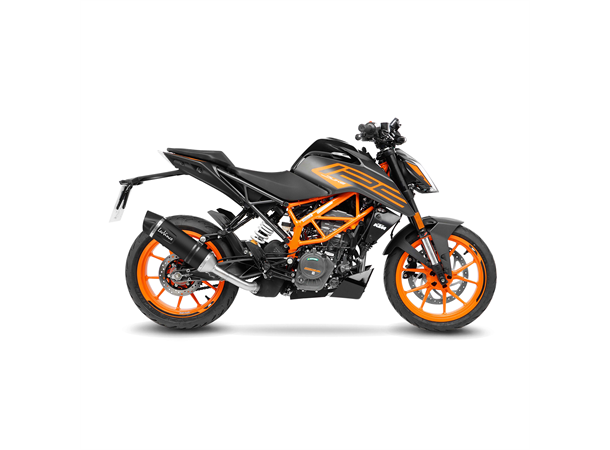 Leovince Lv One Evo Black Edition Slip- Sbk Lv One Evo Black Ktm Duke 125/390 I