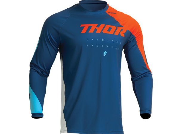 THOR Sector Edge Crosstrøye Junior L Blå/Oransje