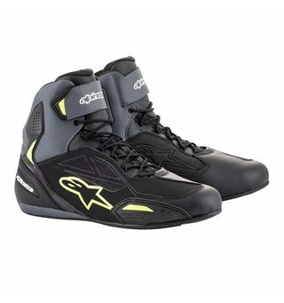 Alpinestars Faster-3 Motorsykkel Sko Svart/ Fluo Gul - Vanntett Drystar