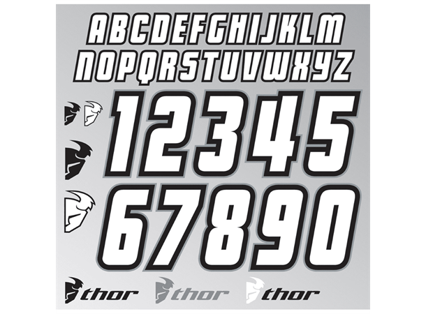 Thor ID kit til MX trøyer Trykk navn og nummer på din trøye selv