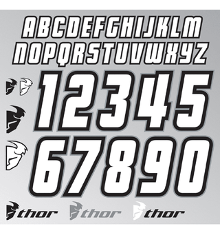 Thor ID kit til MX trøyer Trykk navn og nummer på din trøye selv