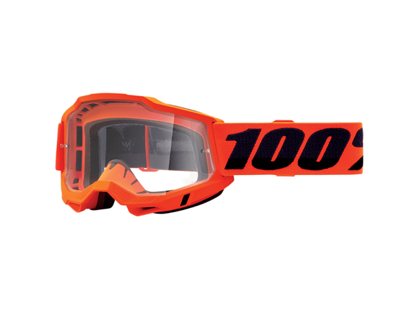 100% Accuri 2 Neon Orange Crossbriller Clear Lens