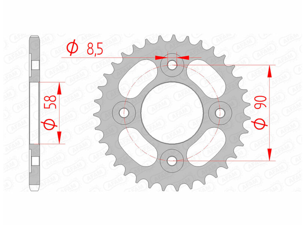 AFAM  Bakdrev 420 34T Honda MSX 125 (21-)