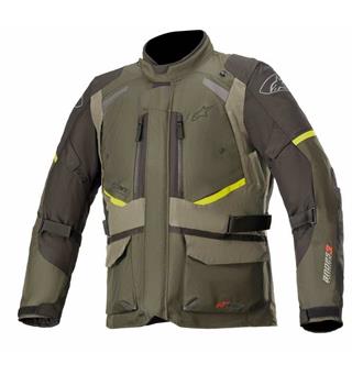 Alpinestars Andes V3 Motorsykkel Jakke Grønn/Brun - Vanntett Drystar