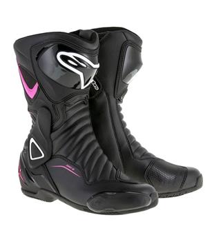 Alpinestars SMX 6 V2 Dame MC-Støvel Sort/Rosa - Sport Touring