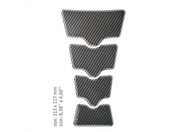 Onedesign tankpad gloss carbonlook 21,3 x 11,7cm
