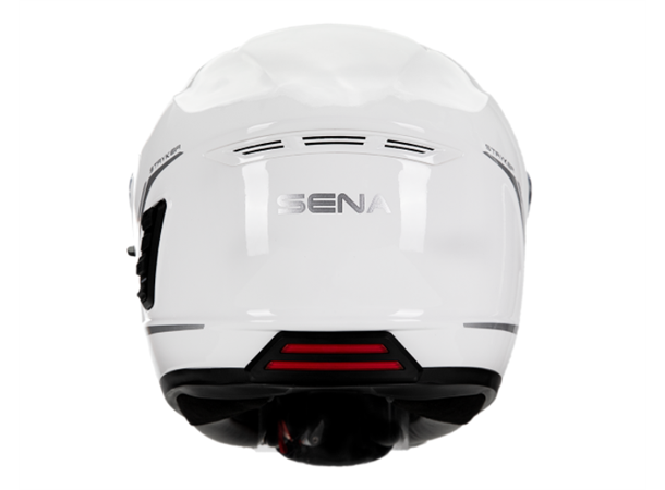 SENA STRYKER Motorsykkel Hjelm Sort M LED-Lys - Integrert Mesh Intercom