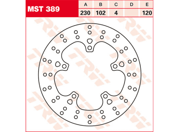 TRW Bremseskive Bak YZF-R125 08-14