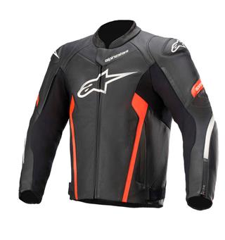 Alpinestars Faster V2 Skinnjakke Svart/Rød - Sport Racing