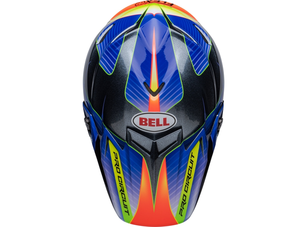 BELL Moto-9s Flex Cross Hjelm S Pro Circuit 23 - Silver Metallic Flake