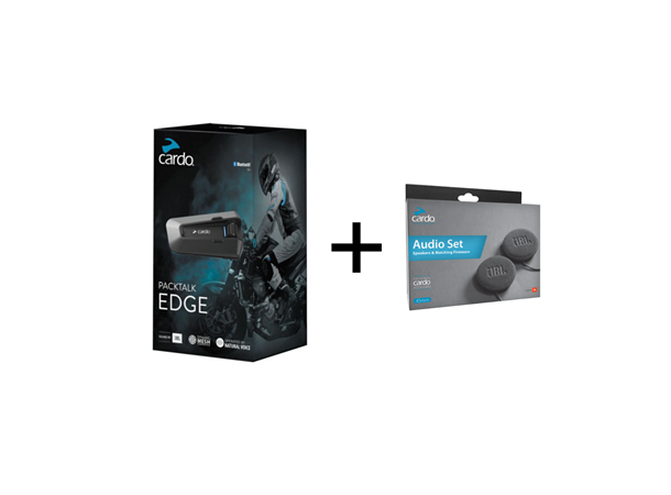 Cardo Packtalk Edge + 45mm JBL høyttaler Enkeltsett - for 1 person| Overlegen lyd