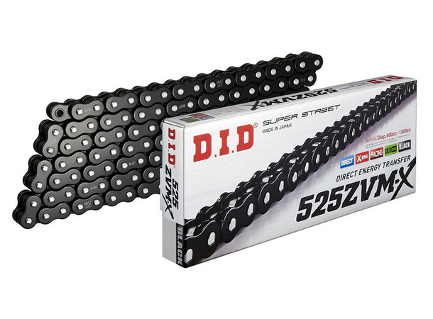 D.I.D 525ZVM-X2 X-Ring Drive Chain 525 Svart/Svart