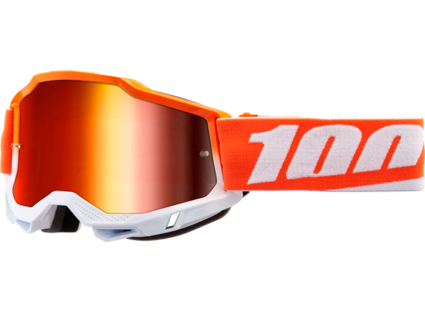 100% Accuri 2 Crossbriller Junior Rødt Speilglass - Oransje