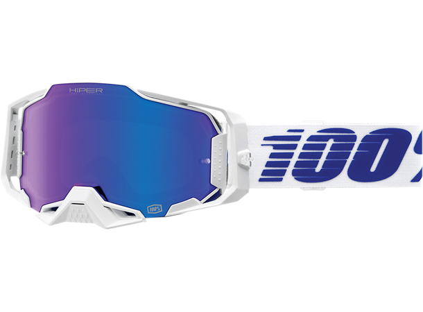 100% Armega Hiper Crossbriller Blått Speilglass