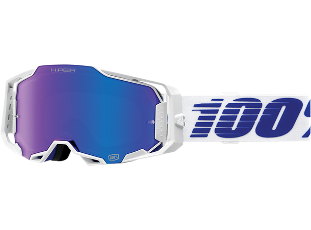 100% Armega Hiper Crossbriller Blått Speilglass