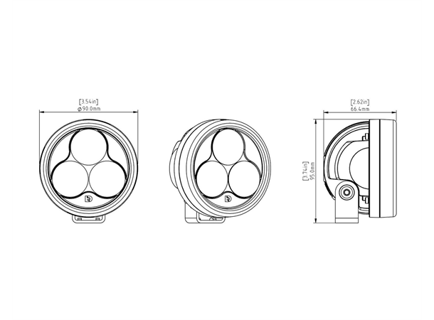 DENALI LED-Kjørelys TriOptic 2.0 D3 Ekstralys
