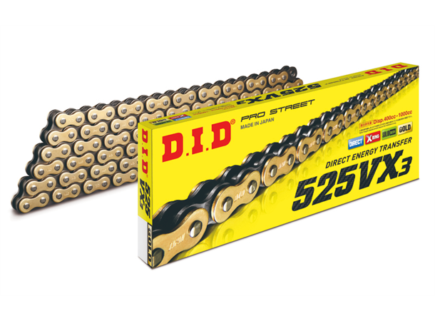 D.I.D X-Ring Kjede 525VX3 110L Gull/Svart