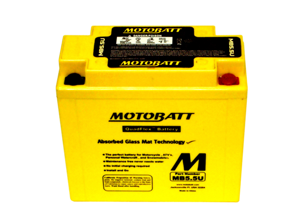 MotoBatt Batteri MB5.5U Factory sealed Lukket - ferdig fylt