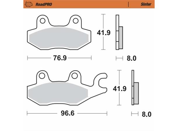 Moto Master bremseklosser Sinter Front CB125  15-19 / Z125 19-20