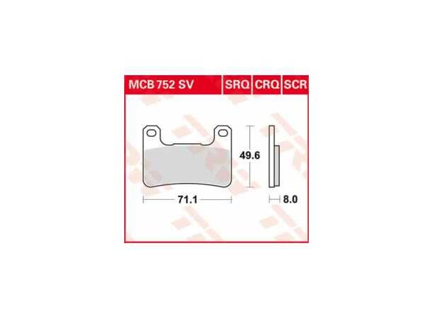 TRW MCB752SV Bremseklosser SBS 806HS